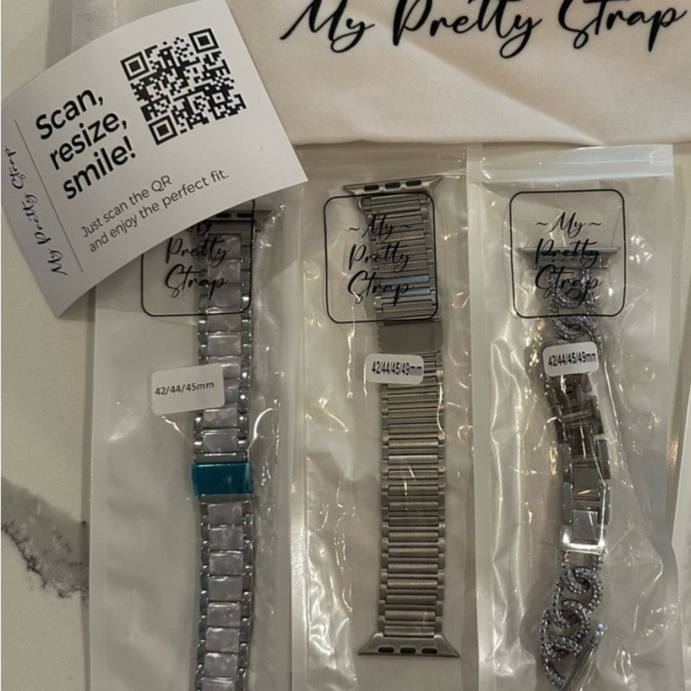 Set of three Apple Watch Stainless Bands to fit sizes 42/44/45/49